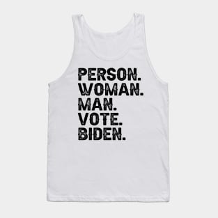 Person Man Woman Vote Biden Tank Top